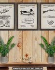 Duck Hunting Patent Print Set of 3 at Adirondack Retro