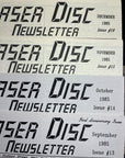 Laser Disc Newsletter - 1985 Complete Year - 12 Issues