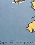 Ye Old Map of Orcas Island 1946 Pictoral Map
