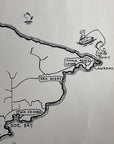 Ye Old Map of Orcas Island 1946 B&W Pictoral Map