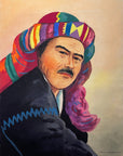 Maria Navas 1950 Signed Watercolor Painting - Mayan Man Portrait - Chichicastenango at Adirondack Retro