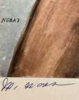 Maria Navas 1950 Signed Watercolor Painting - Mayan Man Portrait - Nebaj