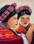 Maria Navas 1950 Signed Watercolor Painting - Two Mayan Woman - Atitlan at Adirondack Retro