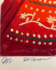 Maria Navas 1950 Signed Watercolor Painting - Two Guatemalan Woman - Atitlan