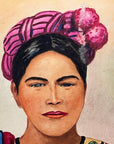 Maria Navas 1950 Signed Watercolor Painting - Mayan Woman Portrait - Quetzaltenango
