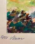 Maria Navas 1950 Signed Watercolor Painting - Mayan Hiker Lake Atitlan
