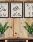 Jet Skiing Patent Print Set of 3 at Adirondack Retro