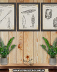 Kayaking Patent Print Set of 3 at Adirondack Retro