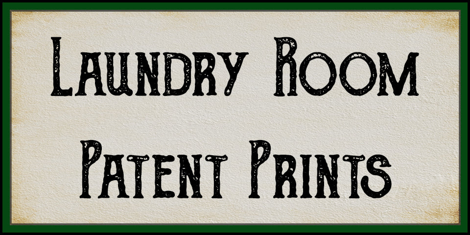 Laundry Room Patent Prints at Adirondack Retro