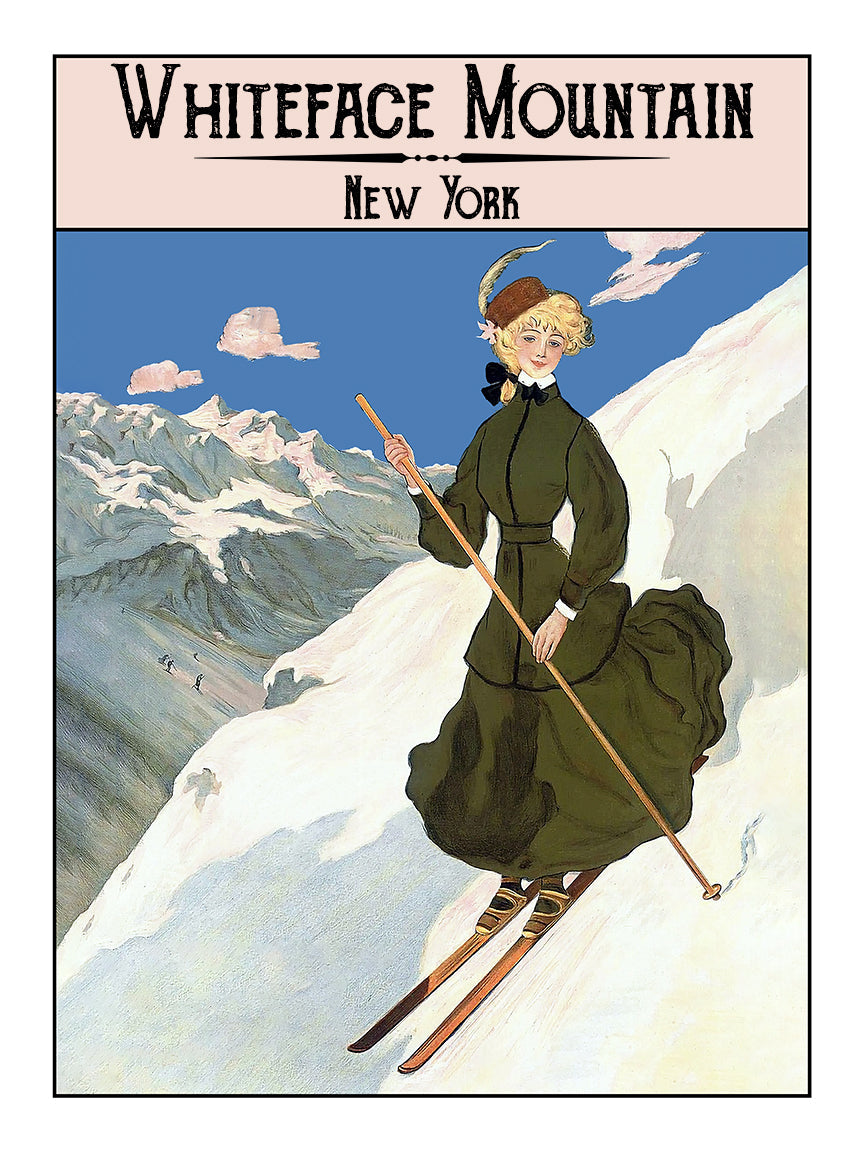 Custom Ski Resort Print at Adirondack Retro