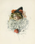 1907 Harrison Fisher Antique Print - Laughing Song - Plate