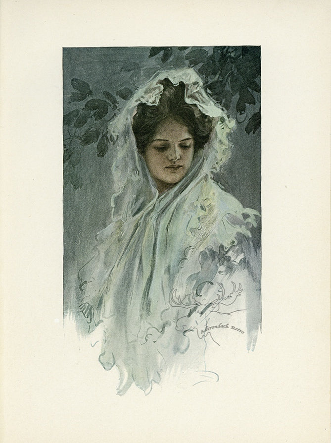 1907 Harrison Fisher Antique Print - Wedding Day - Plate #5 at Adirondack Retro