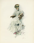 1907 Harrison Fisher Antique Print - The Love Gage - Plate