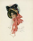 1907 Harrison Fisher Antique Print - Her Beautiful Eyes - Plate