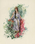1907 Harrison Fisher Antique Print - Swann Song - Plate