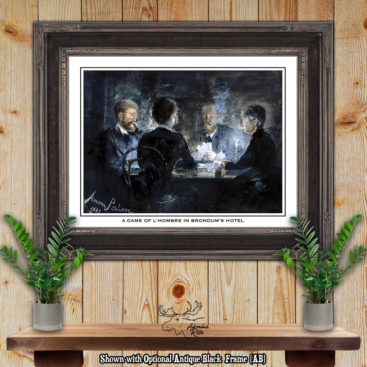 A Game of L'hombre in Brondum's Hotel by Anna Palm Giclee Fine Art Print at Adirondack Retro