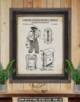 Camping and Hiking Backpack 1924 Patent Print at Adirondack Retro