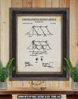 Camping Tent 1889 Patent Print at Adirondack Retro