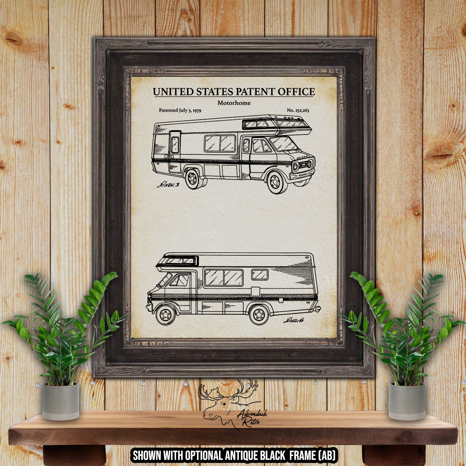 Motorhome 1979 Patent Print at Adirondack Retro