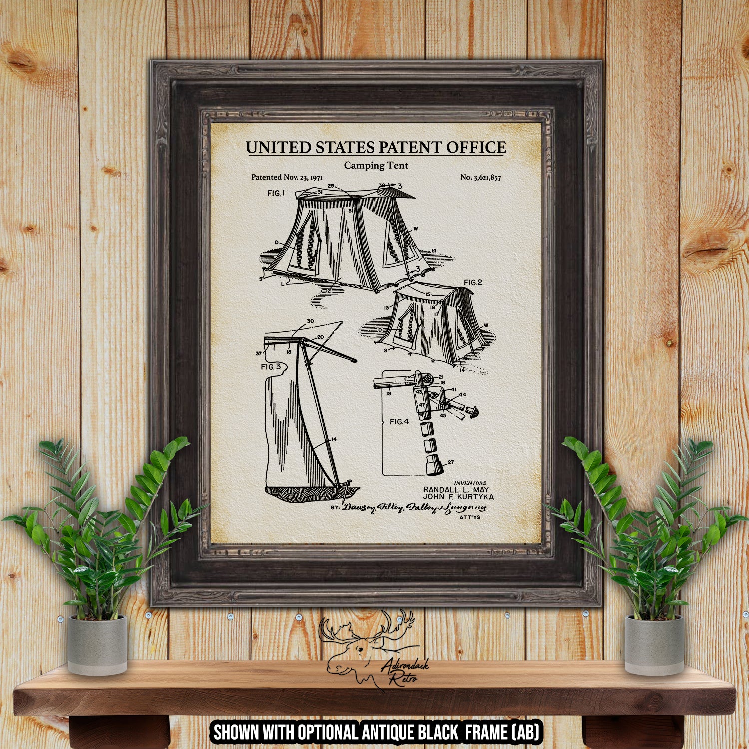 Camping Tent 1971 Patent Print at Adirondack Retro