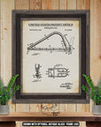 Camping Bow Saw 1967 Patent Print at Adirondack Retro