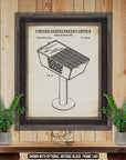 Charcoal Park Grill 1990 Patent Print at Adirondack Retro