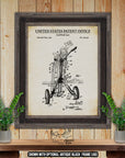 Golf Pull Cart 1957 Patent Print at Adirondack Retro