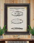 Kneeboard 1989 Patent Print at Adirondack Retro