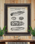 Ski Boat 1991 Patent Print at Adirondack Retro