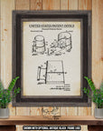 Charcoal Chimney Starter 1969 Patent Print at Adirondack Retro