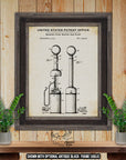 Model 102 Chief Sentry Gas Pump 1917 Patent Print | Adirondack Retro