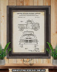 International Harvester Pickup Truck 1956 Patent Print | Adirondack Retro