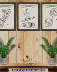 Snowboarding Patent Print Set of 3 at Adirondack Retro