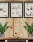 Snowmobiling Patent Print Set of 3 at Adirondack Retro