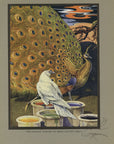 The Crow and The Peacock Limited Edition Tipped-In Color Book Plate - Paul Bransom Antique Print at Adirondack Retro