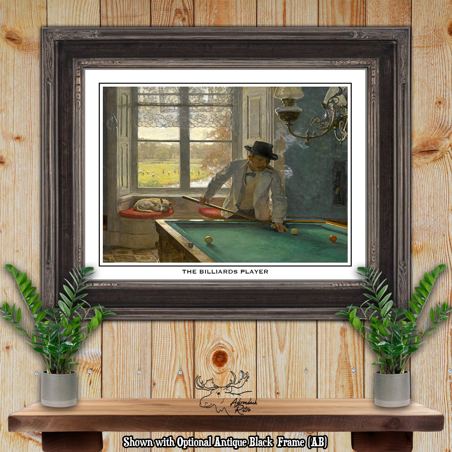 The Billiards Player by William Bastiaan Tholen Giclee Fine Art Print at Adirondack Retro