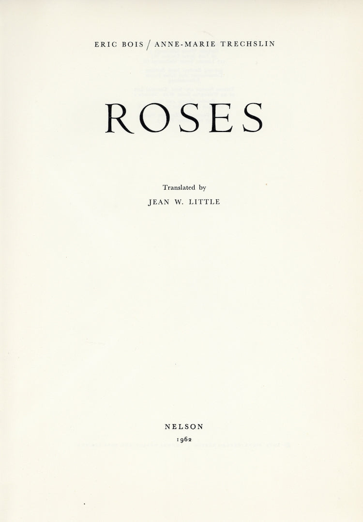 1962 Rosa Hugonis Rose Tipped-In Botanical Print - Anne-Marie Trechslin