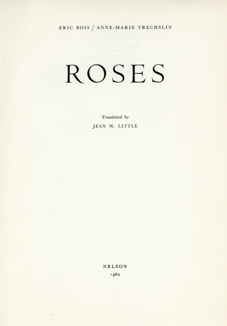 1962 Rosa Centifolia Muscosa Rose Tipped-In Botanical Print - Anne-Marie Trechslin