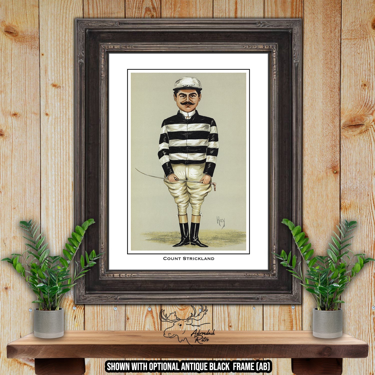 Jockey Print - Count Strickland - Horse Racing Giclee Print at Adirondack Retro