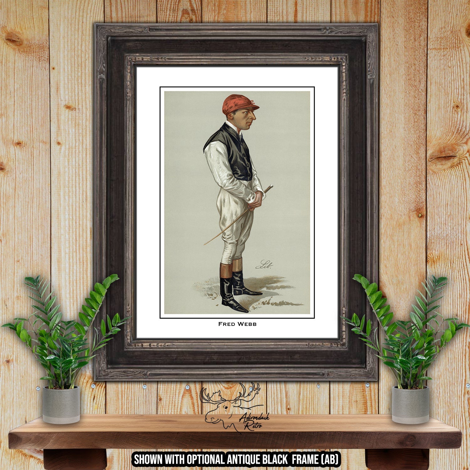 Jockey Print - Fred Webb - Horse Racing Giclee Print at Adirondack Retro