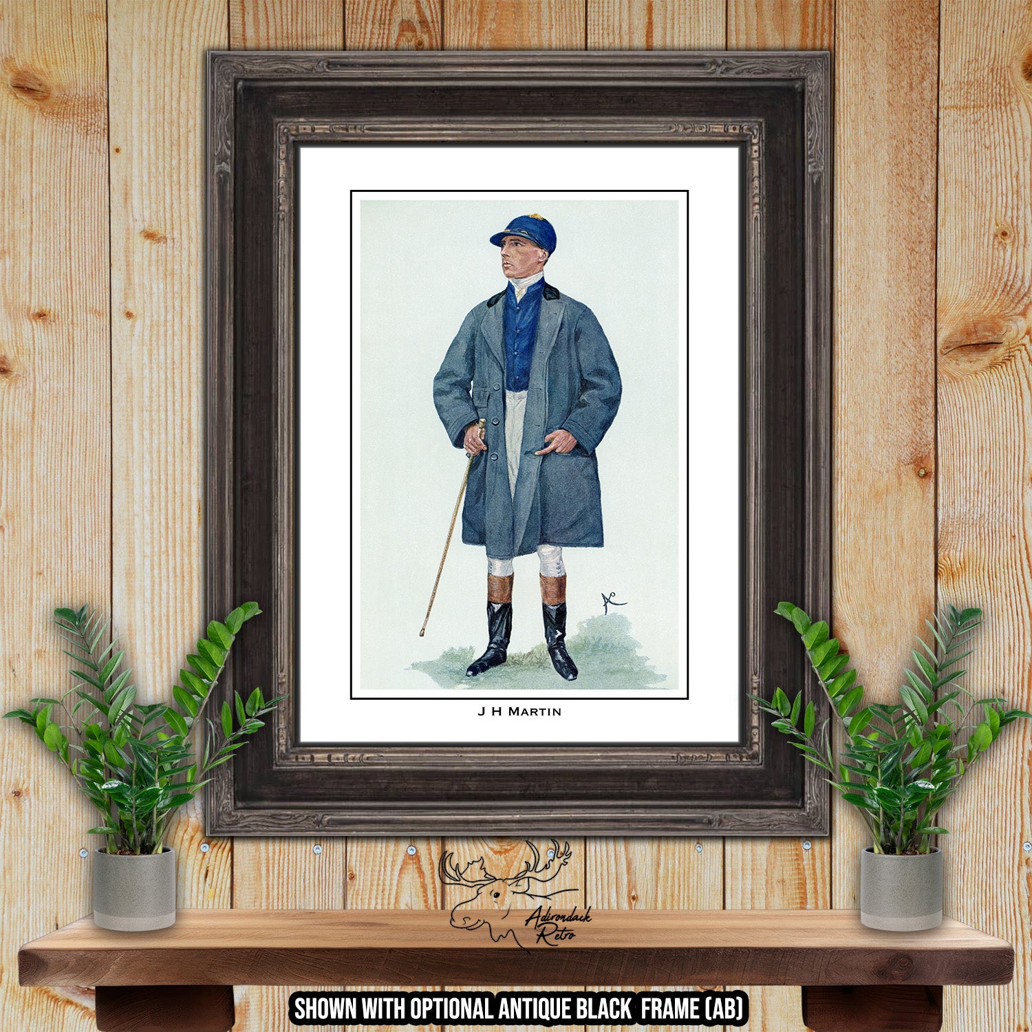 Jockey Print - J H Martin - Horse Racing Giclee Print at Adirondack Retro