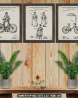 Women's Cycling Patent Print Set of 3 at Adirondack Retro