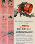 1960 Garcia Abu-Matic 70 Fishing Reel - Rods Spincast Reels New York Print Ad