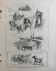 1892 Vestiges Of Shanty Town, Upper New York Antique Wood Engraving