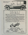 1919 Crossley Chester Limo Landaulette British Car Antique Print Ad Motor Car