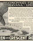 1899 Cincinnati Florida Havana Limited Railroad Print Ad Queen & Crescent Route