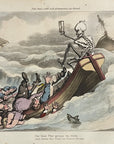 1816 Rowlandson DEATH TURNED PILOT English Dance Of Death HC Aquatint Etching