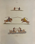 1810 Joseph Strutt JUSTS (JOUSTS) Antique Engraving Sports & Pastimes England