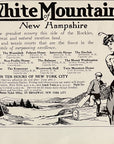 1909 Boston & Maine Railroad Print Ad White Mountains New Hampshire Golf Tennis