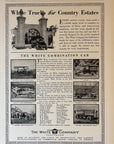 1914 White Company Vintage Car Print Ad White Truck Combo Car Estates Cleveland